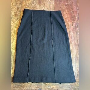 St. John Black vintage knit  Pencil flare Skirt